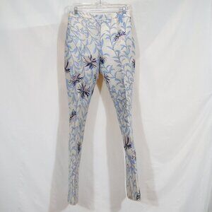 Giambattista Valli Blue Floral Print Pants Made in Italy | Premium Designer